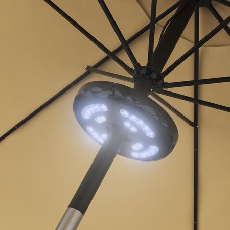 PURE GARDEN Battery-Operated Umbrella Light, Black 50-LG1212